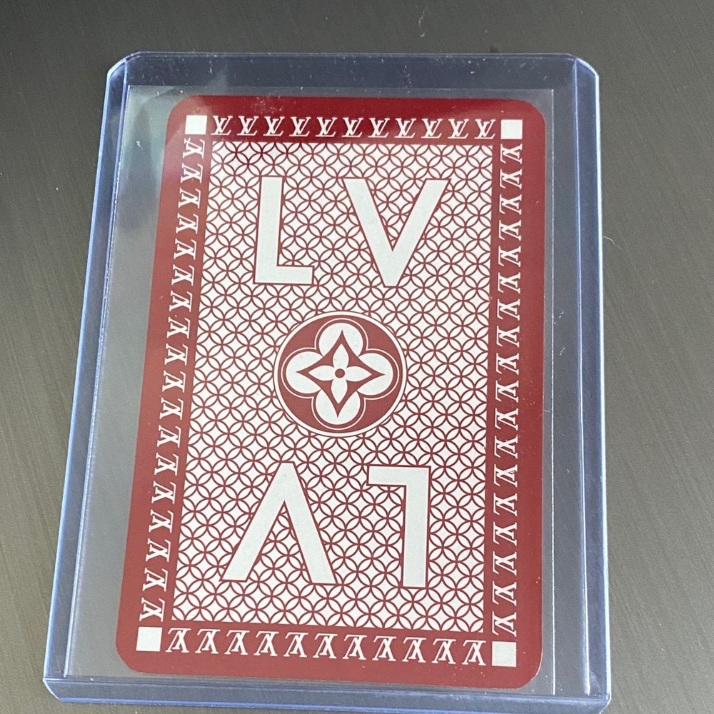 Louis Vuitton Burgundy Playing Card Collectible